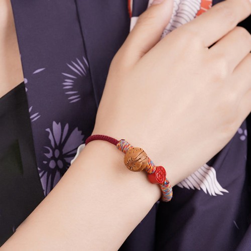 Chinese Zodiac Red String Peach Pit Cinnabar Bracelet Chinese Zodiac Red String Peach Pit Cinnabar Bracelet