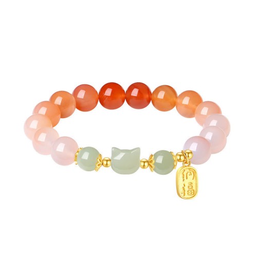 925 Silver Red Agate Hetian Jade Confidence Bracelet 925 Silver Red Agate Hetian Jade Confidence Bracelet