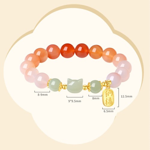 925 Silver Red Agate Hetian Jade Confidence Bracelet 925 Silver Red Agate Hetian Jade Confidence Bracelet