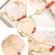 Red Agate Hetian Jade Rabbit Luck Bracelet