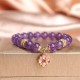 Amethyst Four Leaf Clover Communication Bracelet Amethyst Four Leaf Clover Communication Bracelet