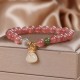 Strawberry Quartz Money Bag Charm Bracelet Strawberry Quartz Money Bag Charm Bracelet