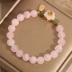 Rose Quartz Hetian Jade Fu Relationships Bracelet Rose Quartz Hetian Jade Fu Relationships Bracelet