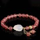 Strawberry Quartz Agate Rabbit Healing Bracelet