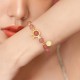 Strawberry Quartz Rabbit Fu Character Charm Bracelet Strawberry Quartz Rabbit Fu Character Charm Bracelet