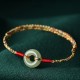 Peace Buckle Jade Prosperity Rope Bracelet Peace Buckle Jade Prosperity Rope Bracelet
