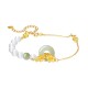 999 Silver Hetian Jade Peach Blossom Luck Bracelet 999 Silver Hetian Jade Peach Blossom Luck Bracelet