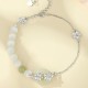 999 Silver Hetian Jade Peach Blossom Luck Bracelet 999 Silver Hetian Jade Peach Blossom Luck Bracelet