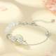 999 Silver Hetian Jade Peach Blossom Luck Bracelet 999 Silver Hetian Jade Peach Blossom Luck Bracelet