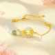 999 Silver Hetian Jade Peach Blossom Luck Bracelet 999 Silver Hetian Jade Peach Blossom Luck Bracelet