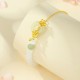 999 Silver Hetian Jade Peach Blossom Luck Bracelet 999 Silver Hetian Jade Peach Blossom Luck Bracelet