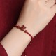 Cinnabar Chinese Zodiac Rabbit Luck Rope Bracelet