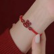 Cinnabar Chinese Zodiac Rabbit Luck Rope Bracelet