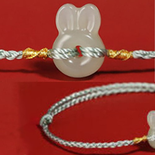 Hetian Jade Rabbit Luck Bracelet