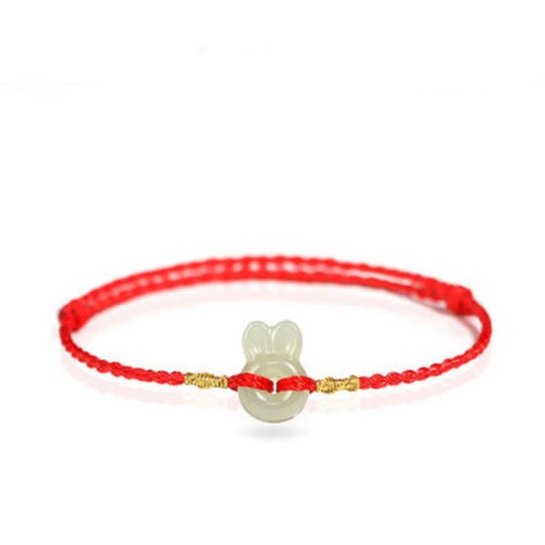 Hetian Jade Rabbit Luck Bracelet