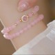Pink Crystal Pearl Warmth Bracelet