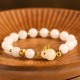 Golden Silk Jade Rabbit Luck Bracelet