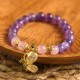 Amethyst Strawberry Quartz Butterfly Healing Bracelet Amethyst Strawberry Quartz Butterfly Healing Bracelet