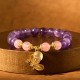 Amethyst Strawberry Quartz Butterfly Healing Bracelet Amethyst Strawberry Quartz Butterfly Healing Bracelet