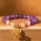 Amethyst Strawberry Quartz Butterfly Healing Bracelet Amethyst Strawberry Quartz Butterfly Healing Bracelet