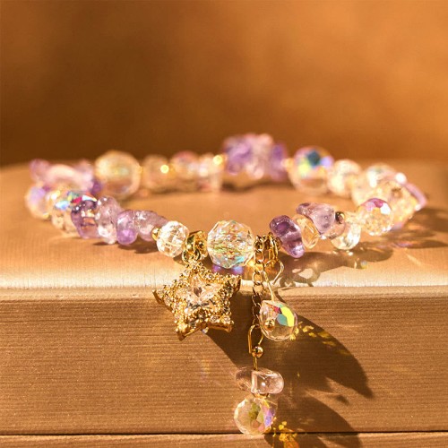 Amethyst Crystal Star Positive Transformation Bracelet Amethyst Crystal Star Positive Transformation Bracelet