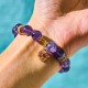 Amethyst Four Leaf Clover Communication Bracelet Amethyst Four Leaf Clover Communication Bracelet