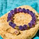 Amethyst Four Leaf Clover Communication Bracelet Amethyst Four Leaf Clover Communication Bracelet
