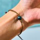 Tahitian Black Pearl Wax Rope Wisdom Bracelet