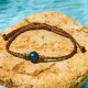 Tahitian Black Pearl Wax Rope Wisdom Bracelet