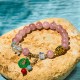 Strawberry Quartz Jade Fu Charm Healing Bracelet Strawberry Quartz Jade Fu Charm Healing Bracelet