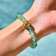 Green Strawberry Quartz Soothing Fu Character Bracelet