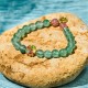 Green Strawberry Quartz Soothing Fu Character Bracelet