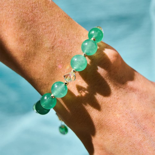 Blue Crystal Amethyst Green Aventurine Healing Bracelet Blue Crystal Amethyst Green Aventurine Healing Bracelet