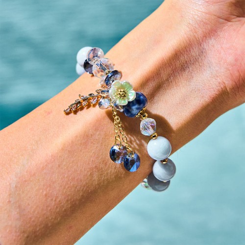 Blue Crystal Amethyst Green Aventurine Healing Bracelet Blue Crystal Amethyst Green Aventurine Healing Bracelet