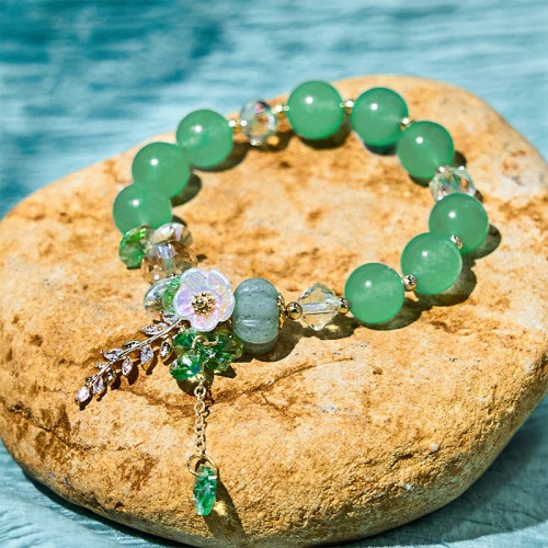 Blue Crystal Amethyst Green Aventurine Healing Bracelet Blue Crystal Amethyst Green Aventurine Healing Bracelet
