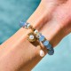 Aquamarine Pearl Shell Healing Bracelet Aquamarine Pearl Shell Healing Bracelet