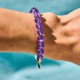 Amethyst White Crystal Flower Healing Bracelet Amethyst White Crystal Flower Healing Bracelet