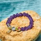 Amethyst White Crystal Flower Healing Bracelet Amethyst White Crystal Flower Healing Bracelet