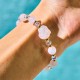 Rose Quartz Rabbit Healing Chain Bracelet