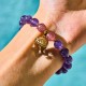 Amethyst Strawberry Quartz Peace Lock Bracelet Amethyst Strawberry Quartz Peace Lock Bracelet