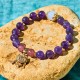 Amethyst Strawberry Quartz Peace Lock Bracelet Amethyst Strawberry Quartz Peace Lock Bracelet