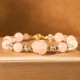 Rose Quartz Rabbit Healing Chain Bracelet
