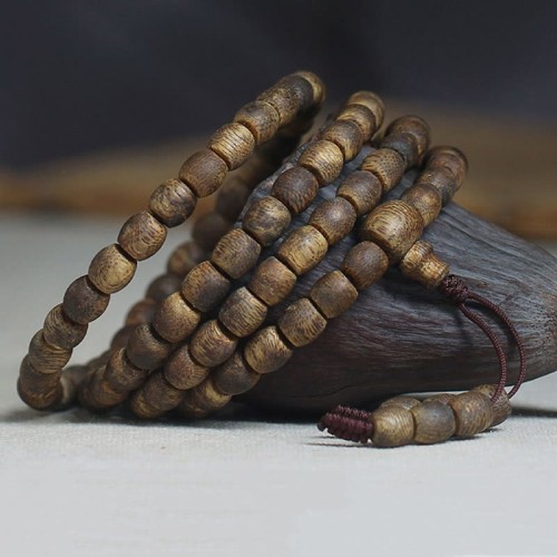 108 Mala Hainan Green Agarwood Calm Bracelet 108 Mala Hainan Green Agarwood Calm Bracelet