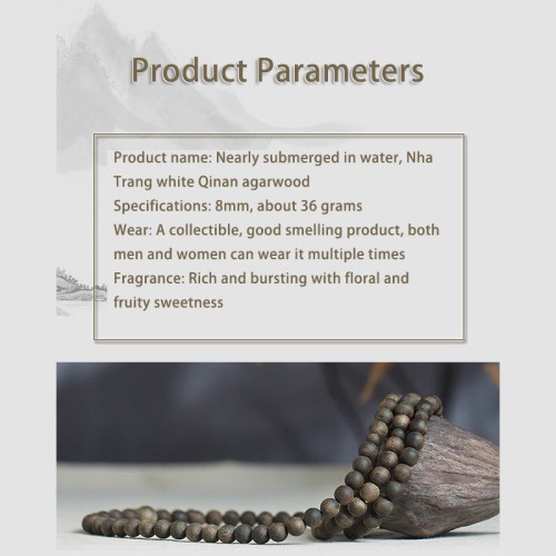 Nha Trang Agarwood Peace Mala Bracelet Nha Trang Agarwood Peace Mala Bracelet