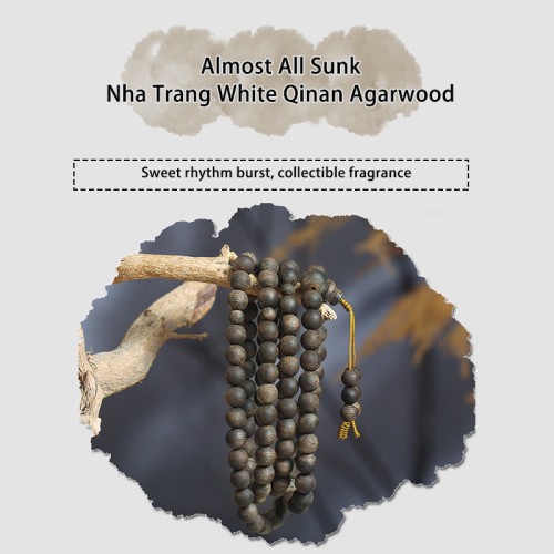 Nha Trang Agarwood Peace Mala Bracelet Nha Trang Agarwood Peace Mala Bracelet