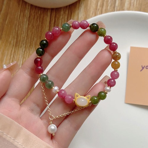 Tourmaline Lucky Cat Positive Bracelet Tourmaline Lucky Cat Positive Bracelet