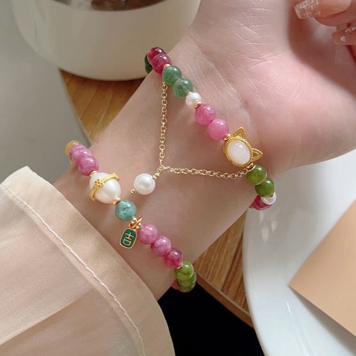 Tourmaline Lucky Cat Positive Bracelet Tourmaline Lucky Cat Positive Bracelet