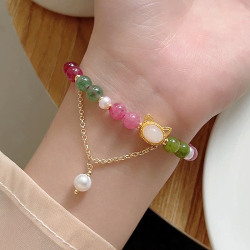 Tourmaline Lucky Cat Positive Bracelet Tourmaline Lucky Cat Positive Bracelet