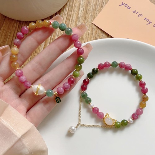 Tourmaline Lucky Cat Positive Bracelet Tourmaline Lucky Cat Positive Bracelet