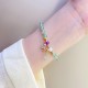 Strawberry Quartz Green Strawberry Quartz Butterfly Bracelet